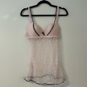 Blush lace pink lingerie